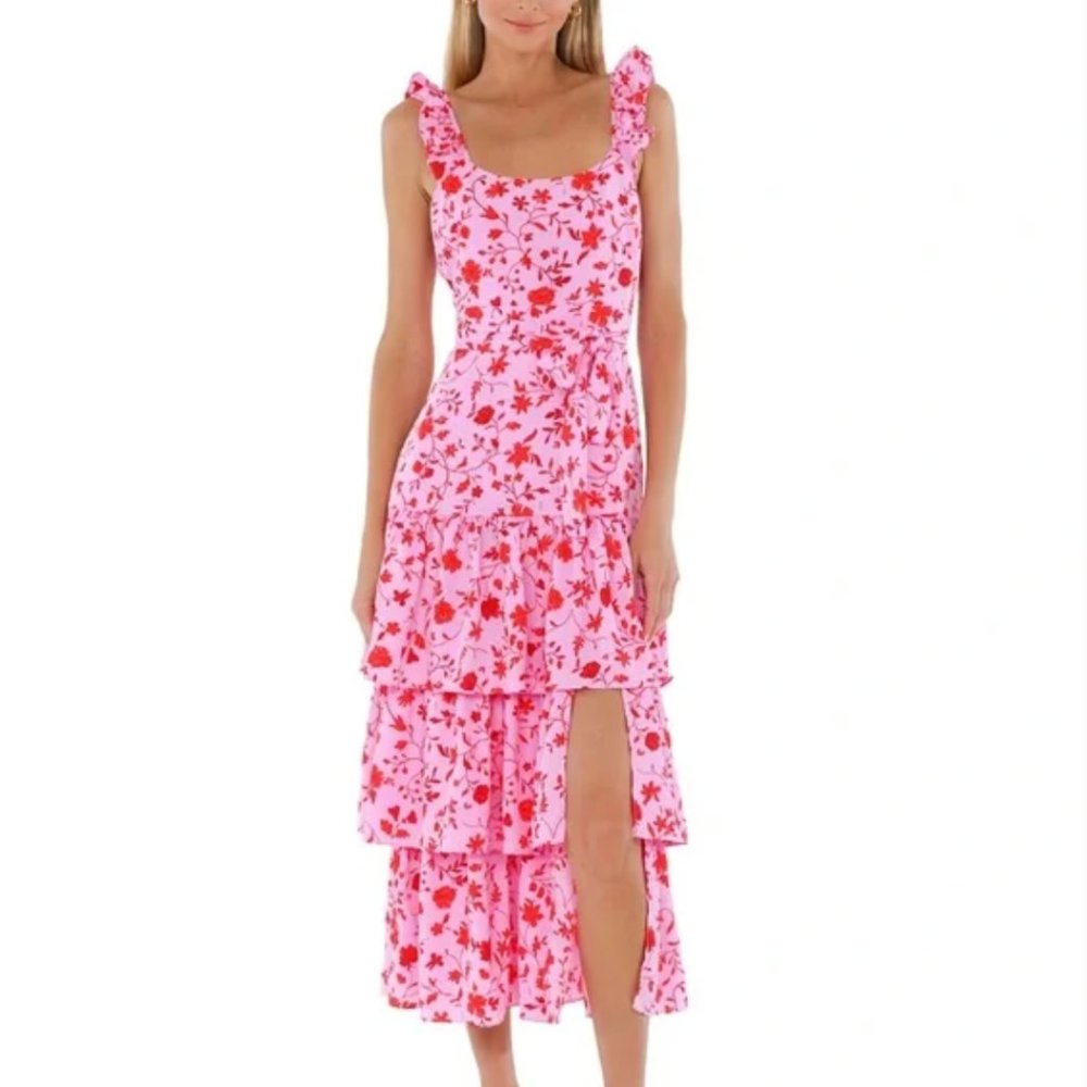 Likely Charlotte Floral Tiered Sleeveless Dress